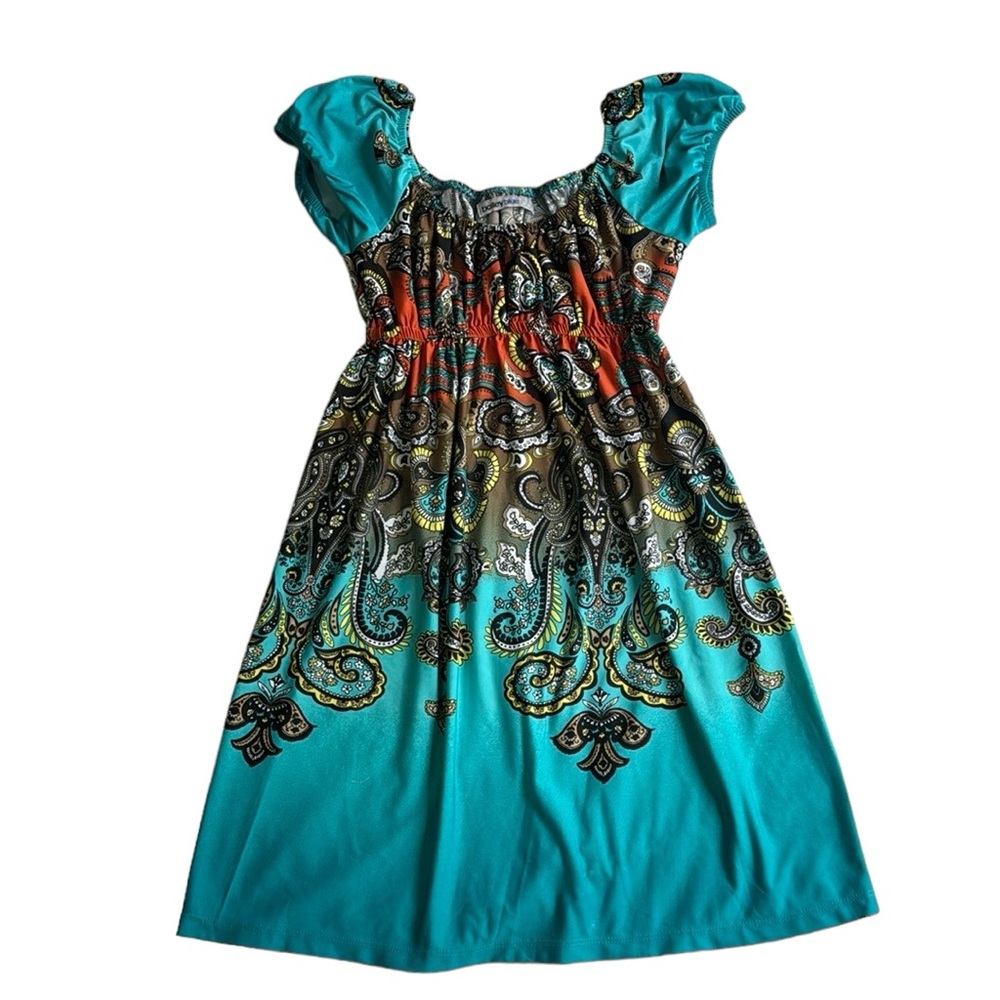Bailey Blue Paisley Beach Mini Dress